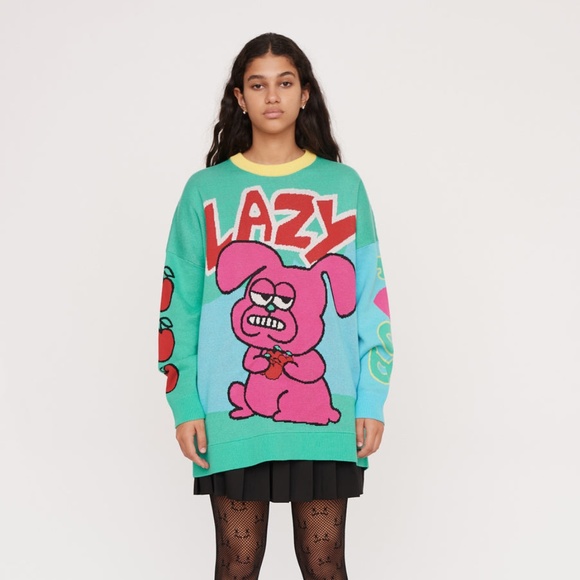 Lazy Oaf Bunny Snacks Jumper - Picture 1 of 3